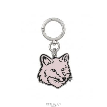 메종키츠네 폭스 헤드 핑크 키링 PM