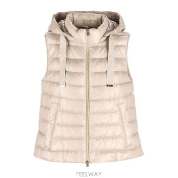 26 FW 에르노 드로스트링 후드 집업 패딩조끼 1985 PI002217D12017Z