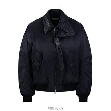 26 FW 보테가 베네타 인트레치아토 칼라 보머 자켓 1010 860778V6C50