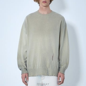 26 FW 아워레가시 Slant 디스트레스트 슬랜드 니트 스웨터 M2263SM