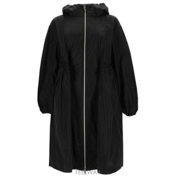 26 FW 에르노 제트블랙 집업 미디 후드 코트 9300 GC000540D12483Z