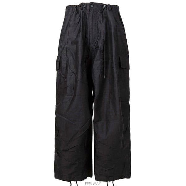 니들스 26SS 블랙 H.D. 와이드 카고 팬츠 SX197 BLACK