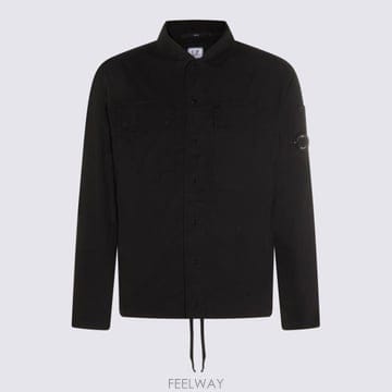 26 FW 씨피 컴퍼니 렌즈 포켓 퓨어코튼 셔츠 블랙 999 20CMOS237A