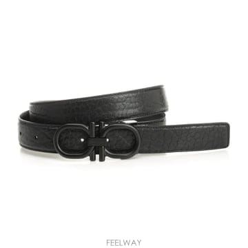 26 FW 페라가모 건메탈 블랙 클래식 더블 간치니 벨트 006 670634790946