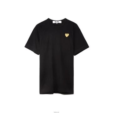 26SS 여성 골드 하트 와펜 티셔츠 블랙 AX-T216-051-1