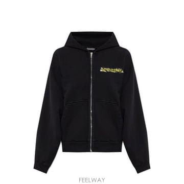 26 FW 발렌시아가 스프레이 로고 지퍼 후드티 1000 871716TUVI8