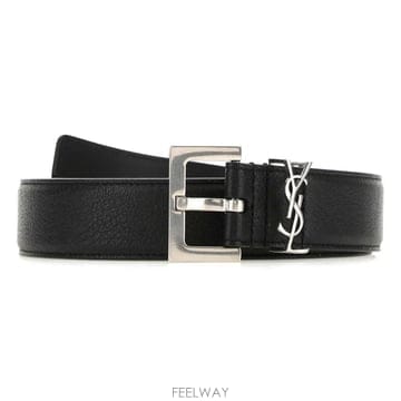 26 FW 생로랑 모노그램 버클 벨트 블랙 634440BRM0E