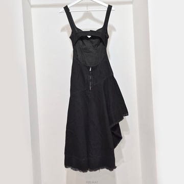 알렉산더 맥퀸 어시메트릭 데님 미디 드레스 L628050