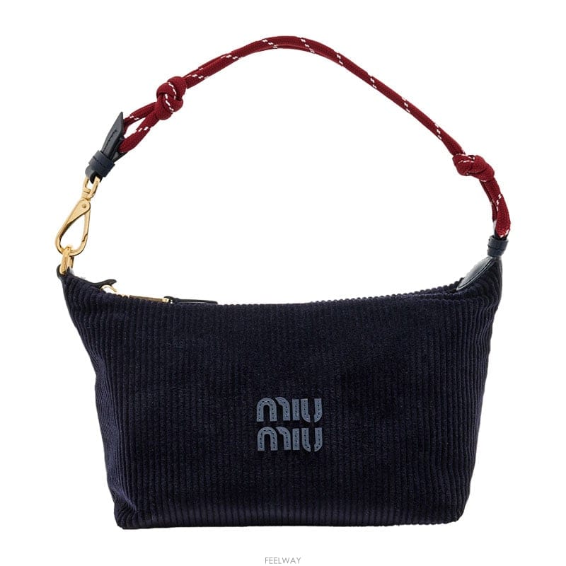 26SS 미우미우 코듀로이 여성 파우치백 5NE841 2IG4 F008F