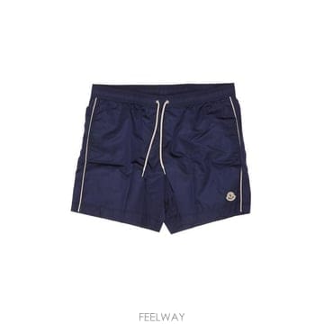 26 FW 몽클레어 로고 패치 드로스트링 스윔 쇼츠 754 2C000115985M