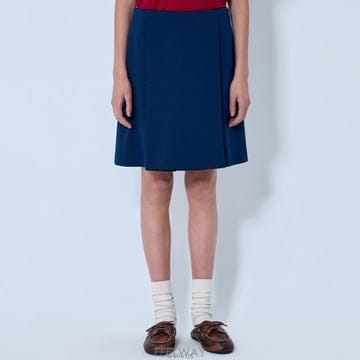 26 FW 미우미우 플리츠 에이라인 스트럭쳐 스커트 MG2679 14OA F0216