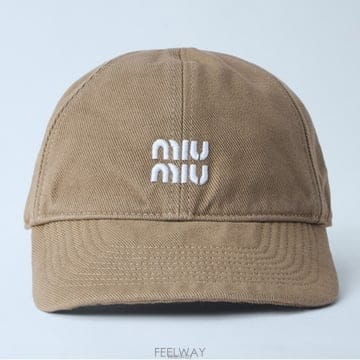 26 FW 미우미우 로고 자수 로프 스트랩 베이스볼 캡 5HC369 2CR1 F0D2X
