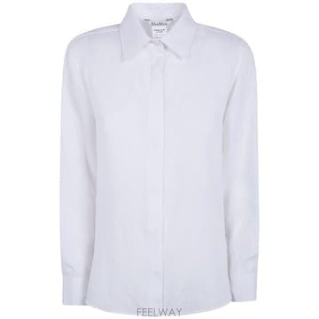 26 FW 막스마라 Falasco 팔라스코 린넨 화이트 셔츠 001 2611111012600