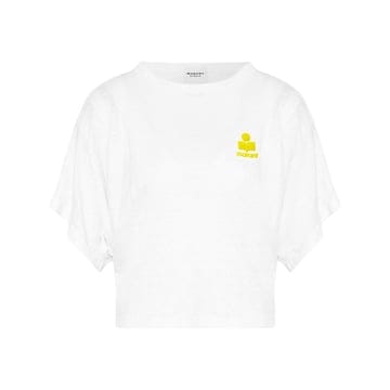 26SS 린넨티셔츠 화이트/옐로우 TS0313FA A1N09E WHYW
