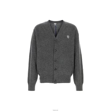26SS 자수 브이넥 가디건 그레이 H526Y16KAQ 1120