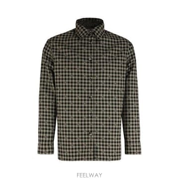 26 FW 펜디 리버서블 모노그램 체크 오버셔츠 F0ZE7 FW1077AL60