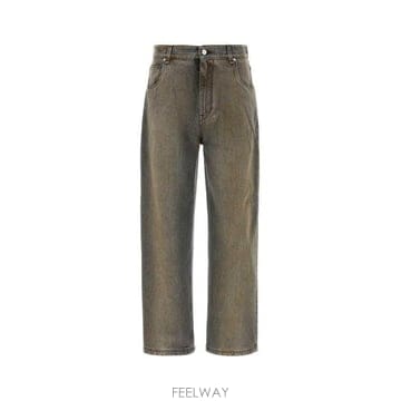 26 FW 펜디 로고 패치 스트레이트 레그 롱 진 F0ZJ4 FLP285AT2I