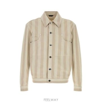 26 FW 펜디 페퀸 스트라이프 데님 자켓 F0GMK FW1445B15B