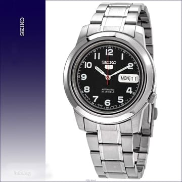 세이코 시계 5 Sports 오토매틱 SNKK35J1 블랙 39mm 메탈 재팬 메이드