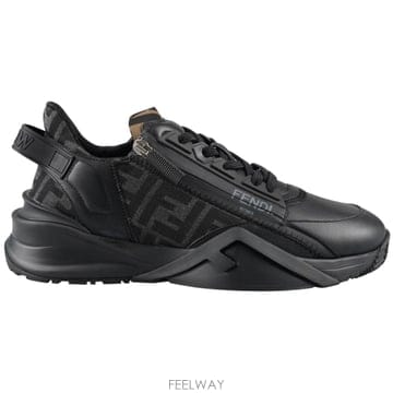 26 FW 펜디 플로우 FF 자카드 레이스업 스니커즈 블랙 F1DV5 7E1392AJZH