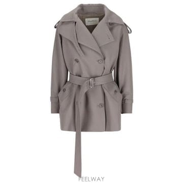 26 FW 막스마라 카시오 코튼 더블 브레스트 코트 003 2611121103
