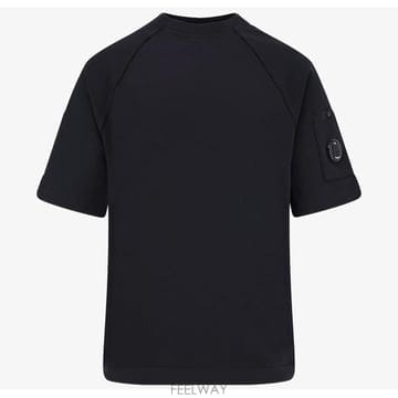26SS 20CMSS034A 002246G 999/ 렌즈 포켓 블랙 반팔 스웨트셔츠