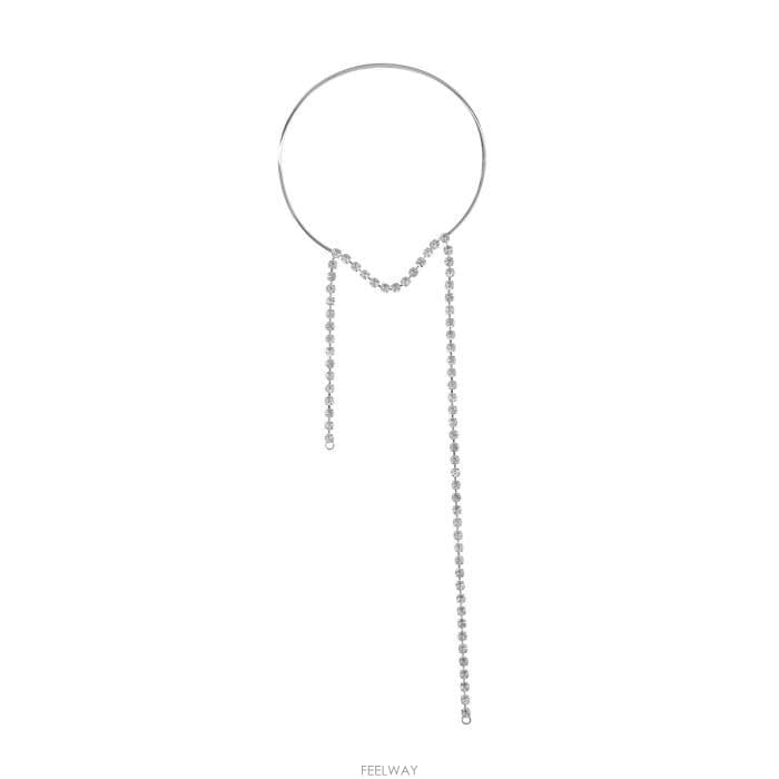 26 FW MM6 메종 마르지엘라 로고 인그레이빙 네크리스 951 SM6UU0089P8857