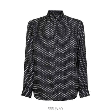 26 FW 펜디 마이크로 팔레나 도트 프린트 롱슬리브 셔츠 F0QA1 FS0585AVZ6