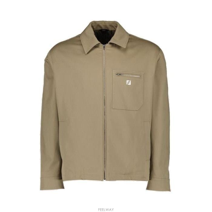 26 FW 펜디 FF 로고 플라크 지퍼업 자켓 F0QE3 FW1393AUVI