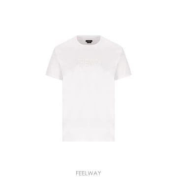 26 FW 펜디 로고 엠브로이디드 크루넥 티셔츠 F0QA0 FY1319AY0G