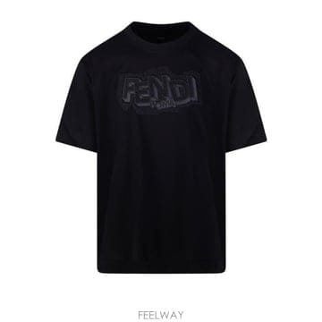 26 FW 펜디 로고 프린트 크루넥 코튼퓨어 티셔츠 F0QA1 FY0936AW0W