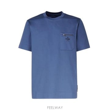 26 FW 펜디 로고 프린트 크루넥 코튼 티셔츠 F0GCT FY0936ARYR