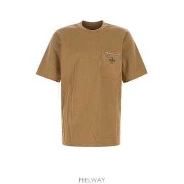 26 FW 펜디 로고 프린트 크루넥 코튼 티셔츠 F0QU5 FY0936ARYR