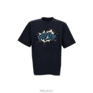26 FW 펜디 붐팝 모티프 엠브로이더드 크루넥 티셔츠 F0QG0 FY0936AW0X