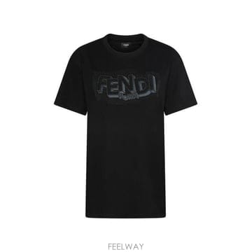 26 FW 펜디 팝 포이스 모티프 엠브로이더드 크루넥 티셔츠 F0QA1 FY1319AW0W