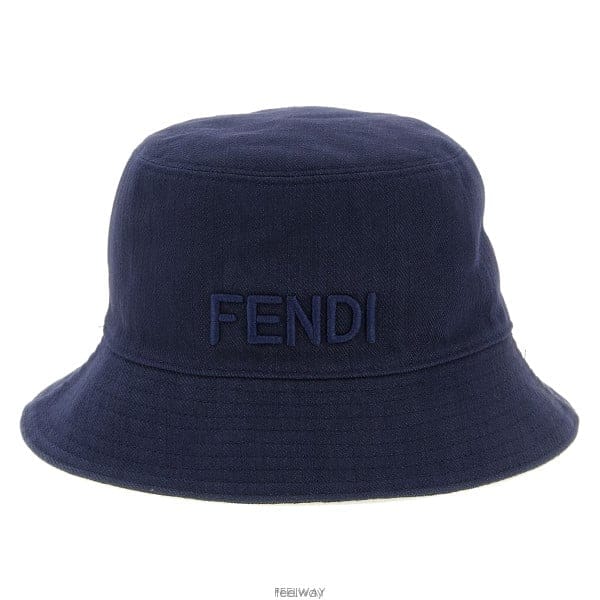 26 FW 펜디 로고 엠브로이디드 리버시블 버킷 모자 F0RU7 FXQ977AVGL