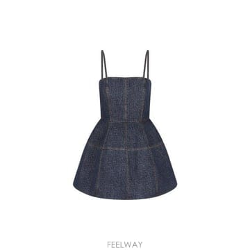 26 FW 펜디 FF 모티프 데님 미니 드레스 F1UKI FLD568AW82