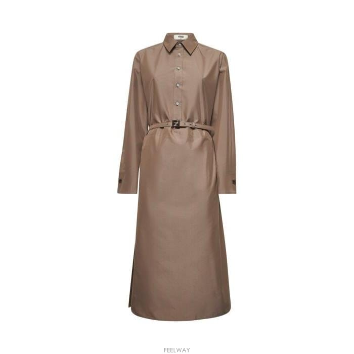26 FW 펜디 롱슬리브 벨트 셔츠 드레스 F1SA0 FDD311AQ3K