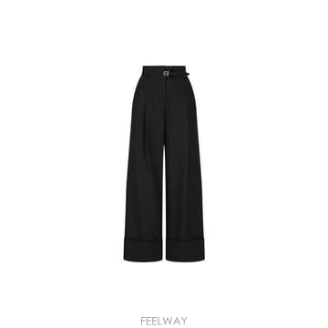 26 FW 펜디 FF 버클 벨트 와이드 팬츠 F0GME FR6673AJYF