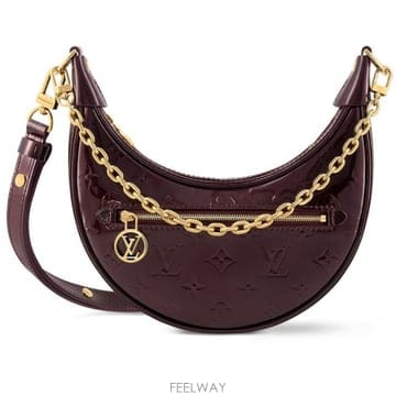 26 FW 루이비통 Loop 루프 글로시 카프스킨 레더 골드톤 LV 서클 참 숄더백