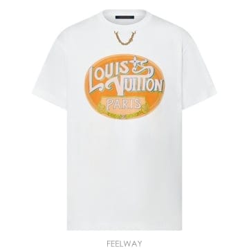 26 FW 루이비통 Paris Travel Stamp 파리 트래블 스탬프 로고 코튼 티셔츠