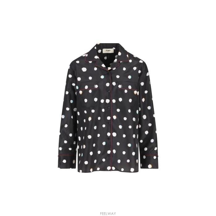 26 FW 펜디 팔레나 도트 프린트 롱슬리브 셔츠 F0GME FS8311AVJQ