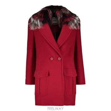 26 FW 펜디 더블 브레스티드 퍼 칼라 코트 F0GXR FJ6952A5GO