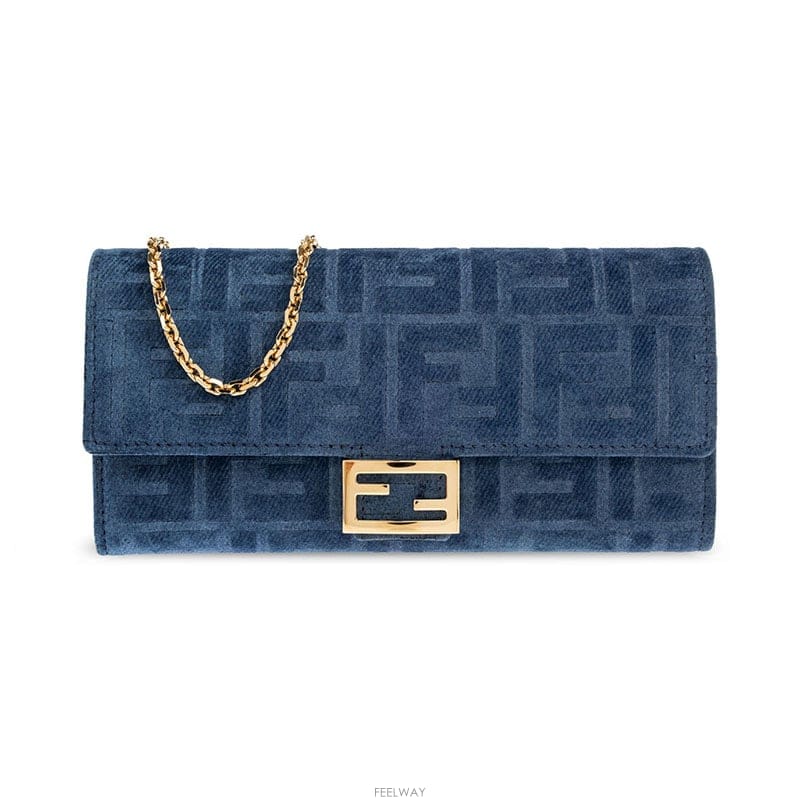 26SS 펜디 FF 데님 체인 월렛백 8M0365 AW5H F1UJW
