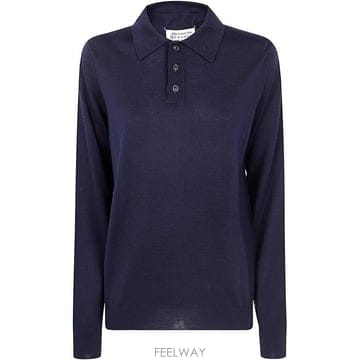 26 FW 메종 마르지엘라 롱슬리브 니트 울 폴로 셔츠 511 S51GL0052M13057
