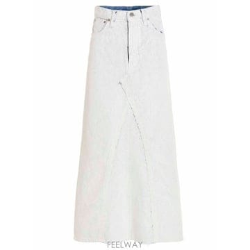 26 FW 메종 마르지엘라 A라인 미디 데님 스커트 967 SI0MA0003S30561