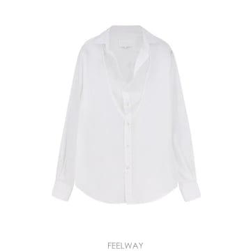 메종 마르지엘라 비대칭 프렌치 칼라 셔츠