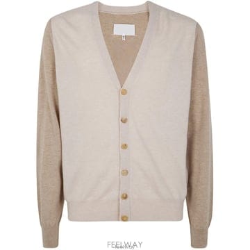26 FW 메종 마르지엘라 브이넥 엘보 패치 가디건 003F S67HP0034M13177