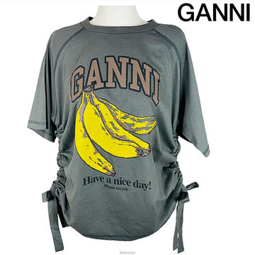 GANNI �������� 26SS ���� ���� �ٳ��� ���� Ƽ���� A1050047 490 ��ǰ100%�������� 26SS ���� ���� �ٳ��� ���� Ƽ���� A1050047 49