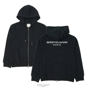 우영미 백로고 남성 후드집업 W261TS47741B